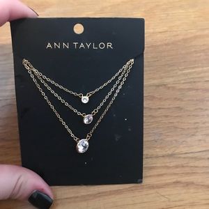 NWT Ann Taylor crystal necklace